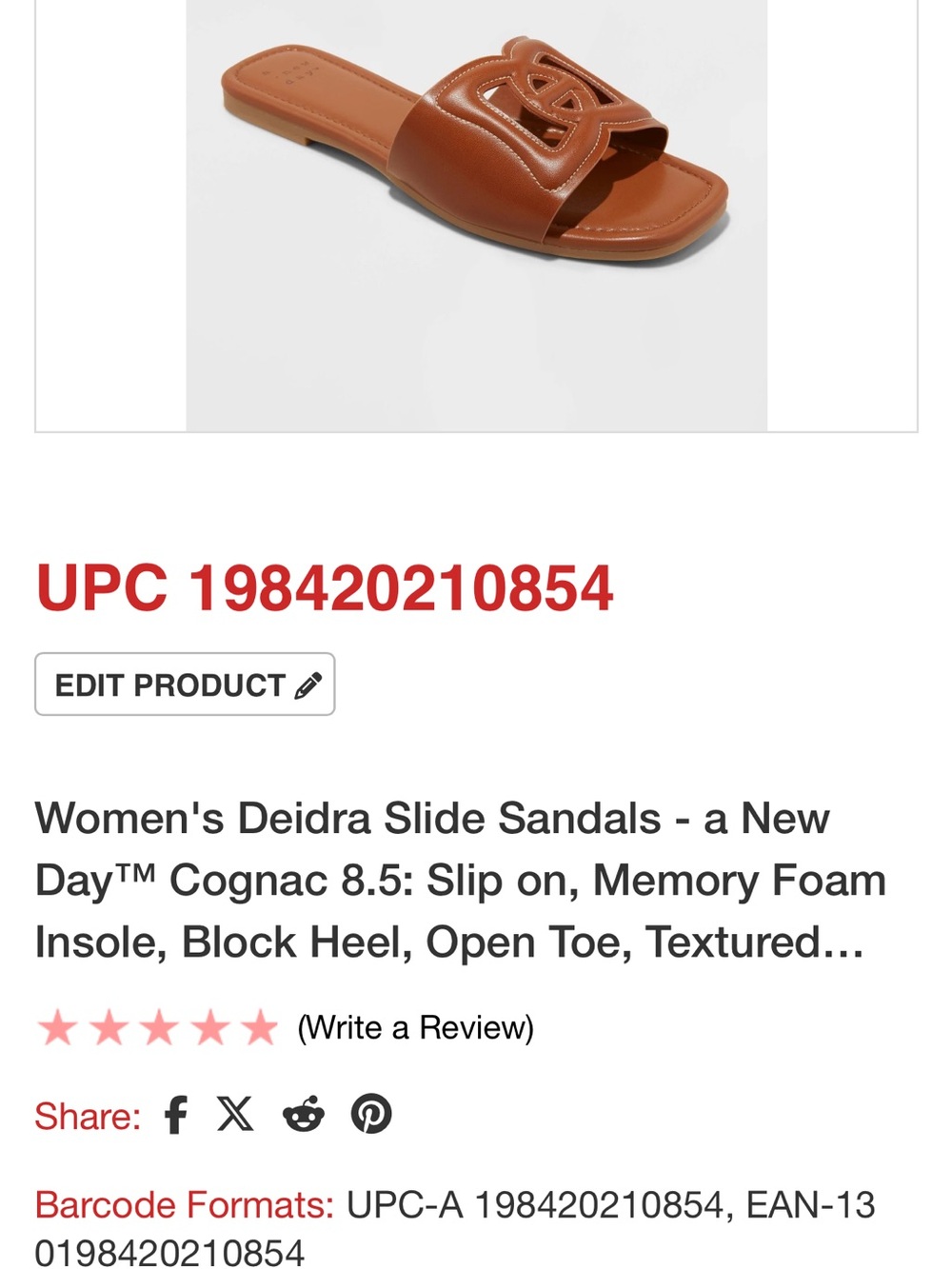 a new day Cognac Cutout Slide Sandals - Picture 2 of 4